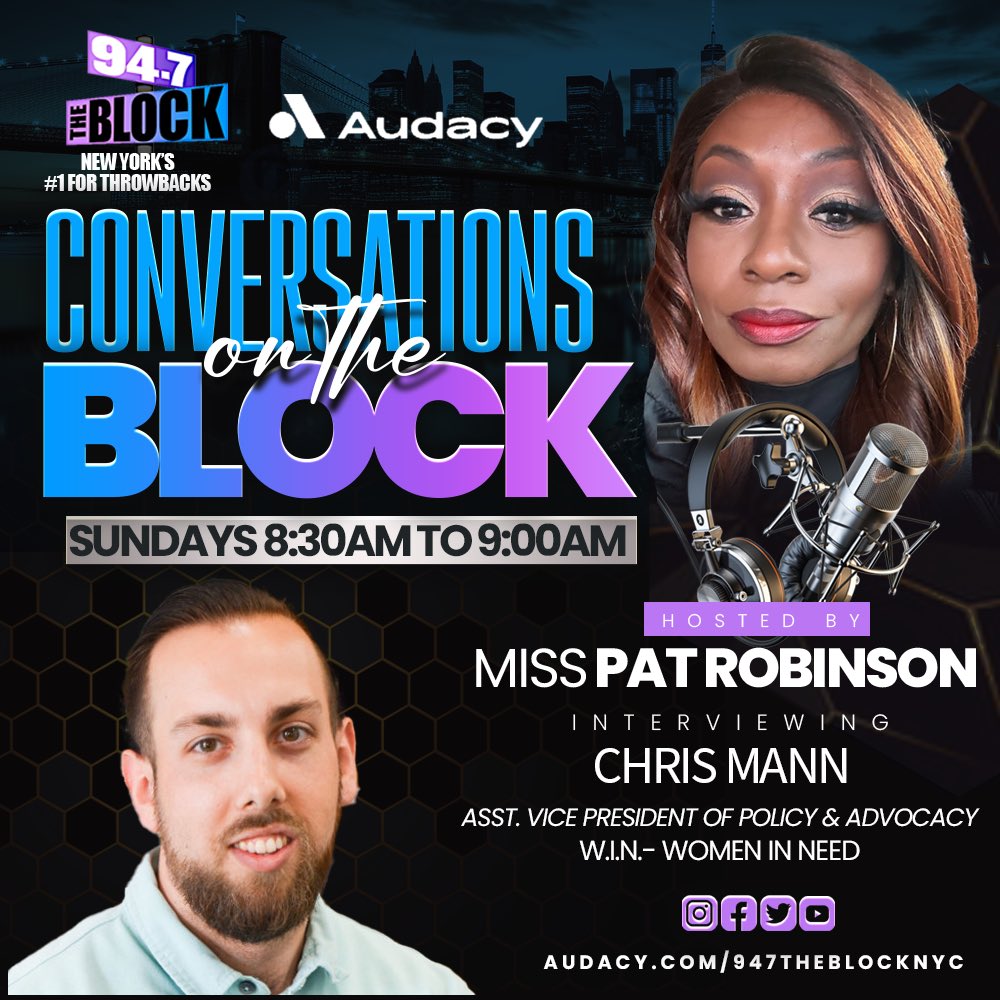 This Sunday on @947theblock @convos_ontheblock . I get to talk with Christopher Mann -Asst VP of Policy & Advocacy from @winnyc_org . We are talking about Migrant Evictions and the complexities of getting to real solutions for the houseless. Tune in 🎧