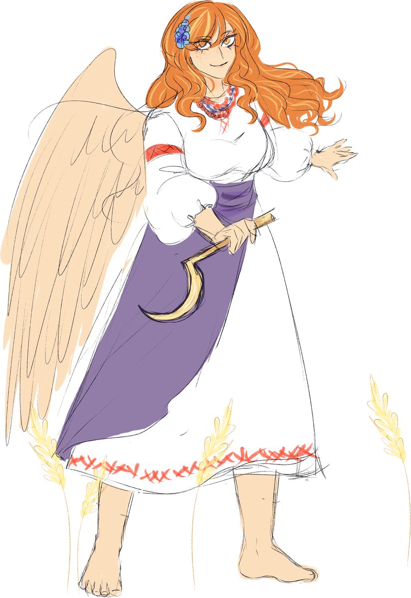 ViaelleMoon's tweet image. Gondwana "Poludnitsa" 

  #Countrywoman
 #humanization #CountryHumans