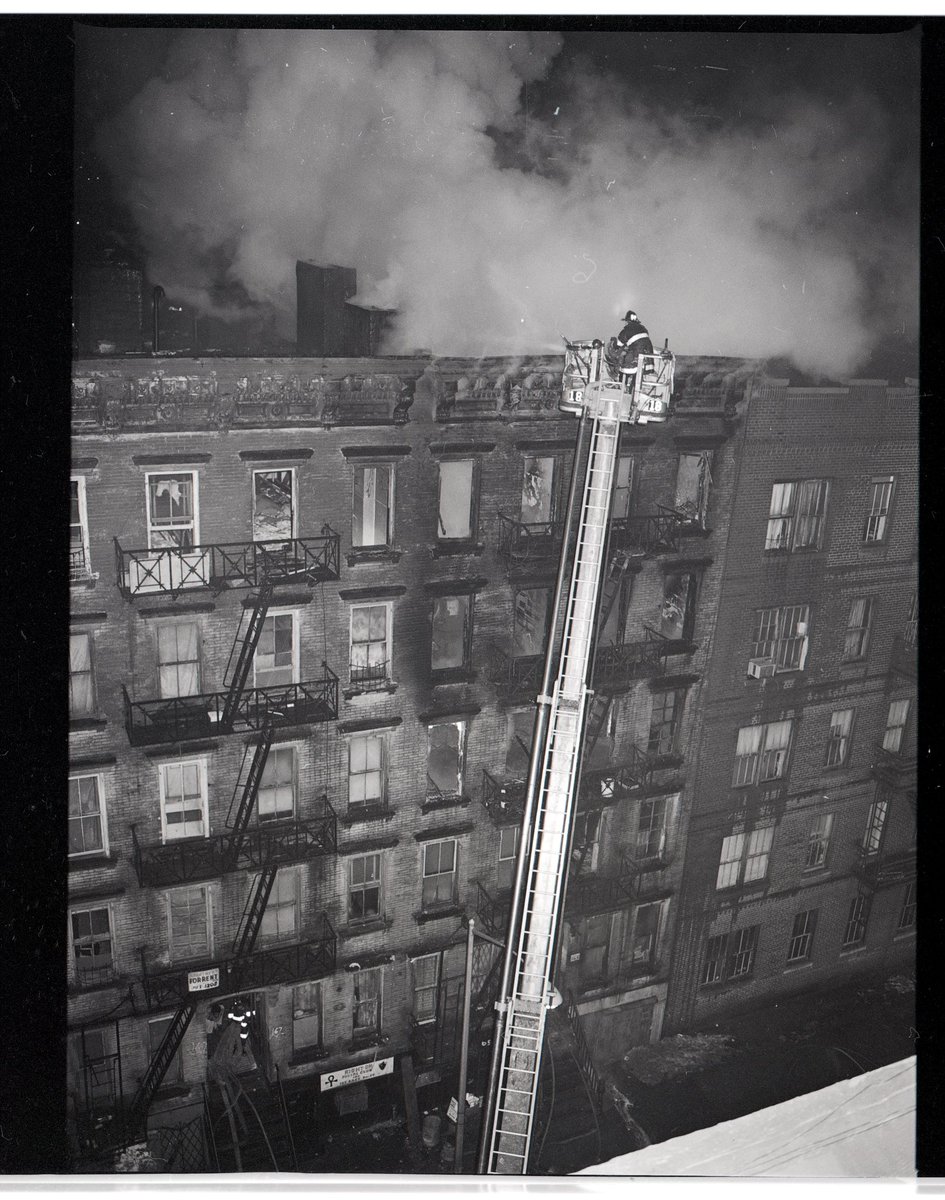 Today’s #ThrowbackThursday takes us to February 1978 when firefighters battled a fire at 165 E. 2nd Street in Manhattan. 
Learn more about FDNY history by following @NYCFiremuseum and tuning in to the Throwback Podcast, now available on Apple, Spotify, and Google Play.