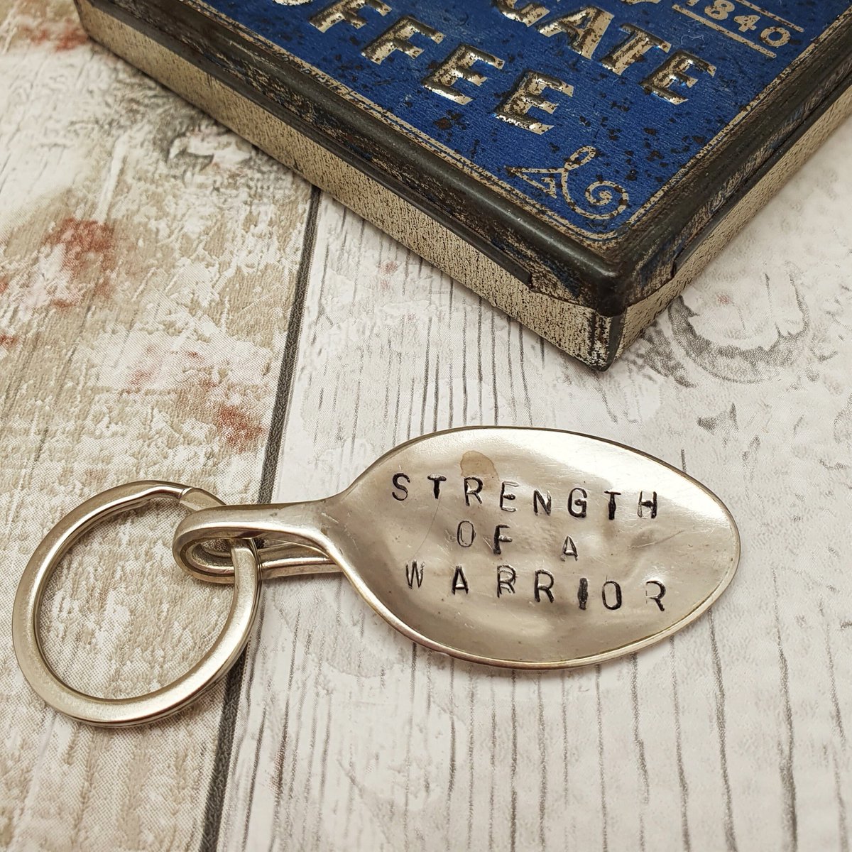 martisanne's tweet photo. Strength of a warrior keyring, inspirational gift, cancer, survivor, motivational keychain, for him her, mental health, anxiety, key fob, T1 https://t.co/JMiBCE9Jbl #Etsy #Handmade #SMILEtt23 #Shopsmall #ChronicallyIconic https://t.co/e23S9vusbV