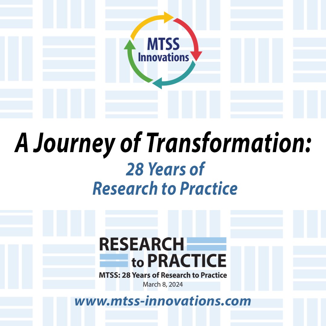 📷 MTSS Innovations Conference 2024

A Journey of Transformation
28 Years of #Research to #Practice
Mar 8, 2024

mtss-innovations.com

#MTSSInnovations #MTSS #VirtualLearning #Education #conference2024