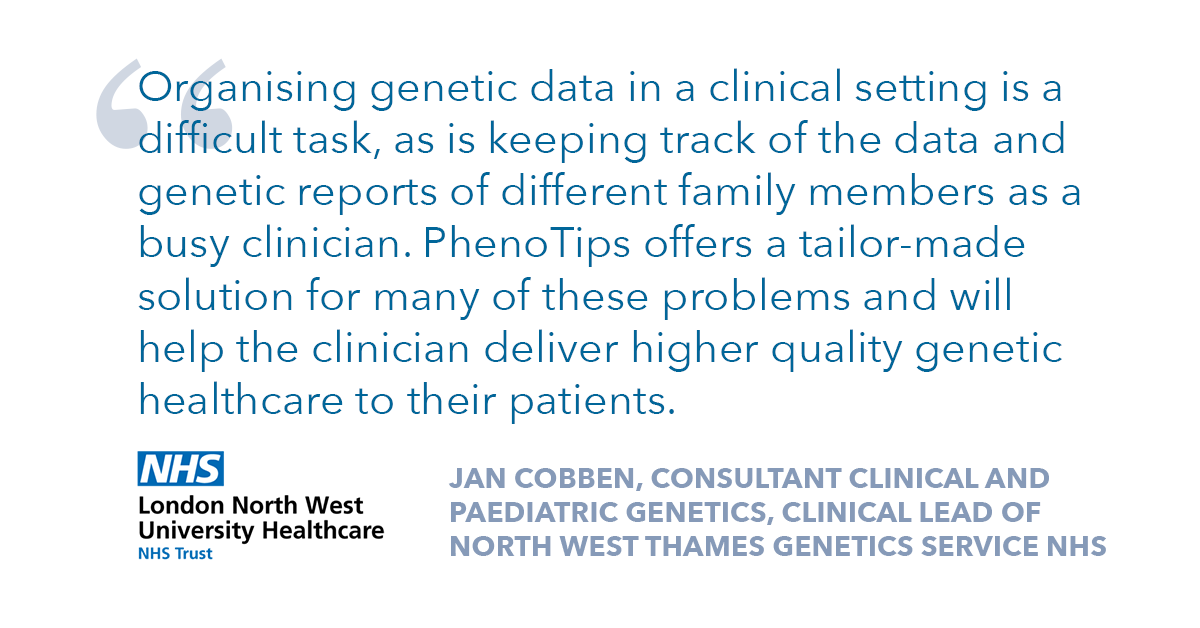PhenoTips's tweet image. Yesterday we announced our partnership with @LNWH_NHS, where our #GenomicHealthRecord will help deliver on #LNWH's 5-yr strategy. Find out how PhenoTips will digitize genomics &amp;amp; enable collaboration &amp;amp; unification between the 5 LNWH hospitals.

Learn more: bit.ly/42bIcqm