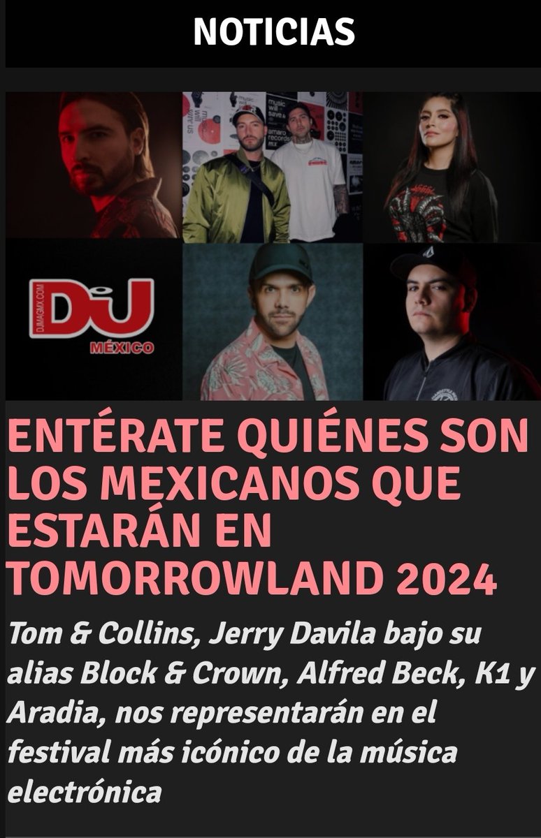 Blockndcrown's tweet photo. Gracias al apoyo de todos ustedes estamos en TOMORROWLAND Belgium  2024 ! https://t.co/MLJJJQLt7B