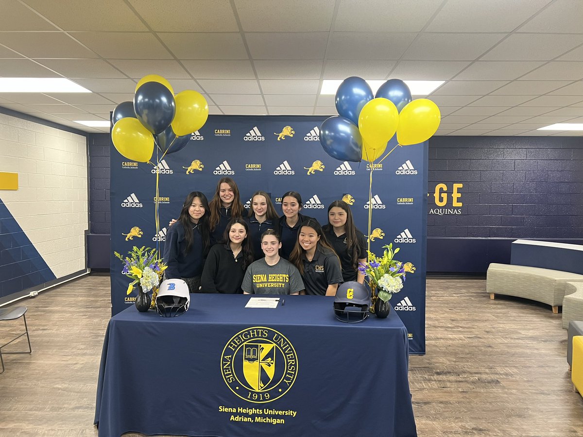 Congratulations <a href="/brimanning2024/">Brianna Manning</a> for your commitment to <a href="/SienaHeights_SB/">Siena Heights Softball</a>! We are so proud of you! 💙💛🥎
#MonarchStrong #CabriniSoftball #Committed