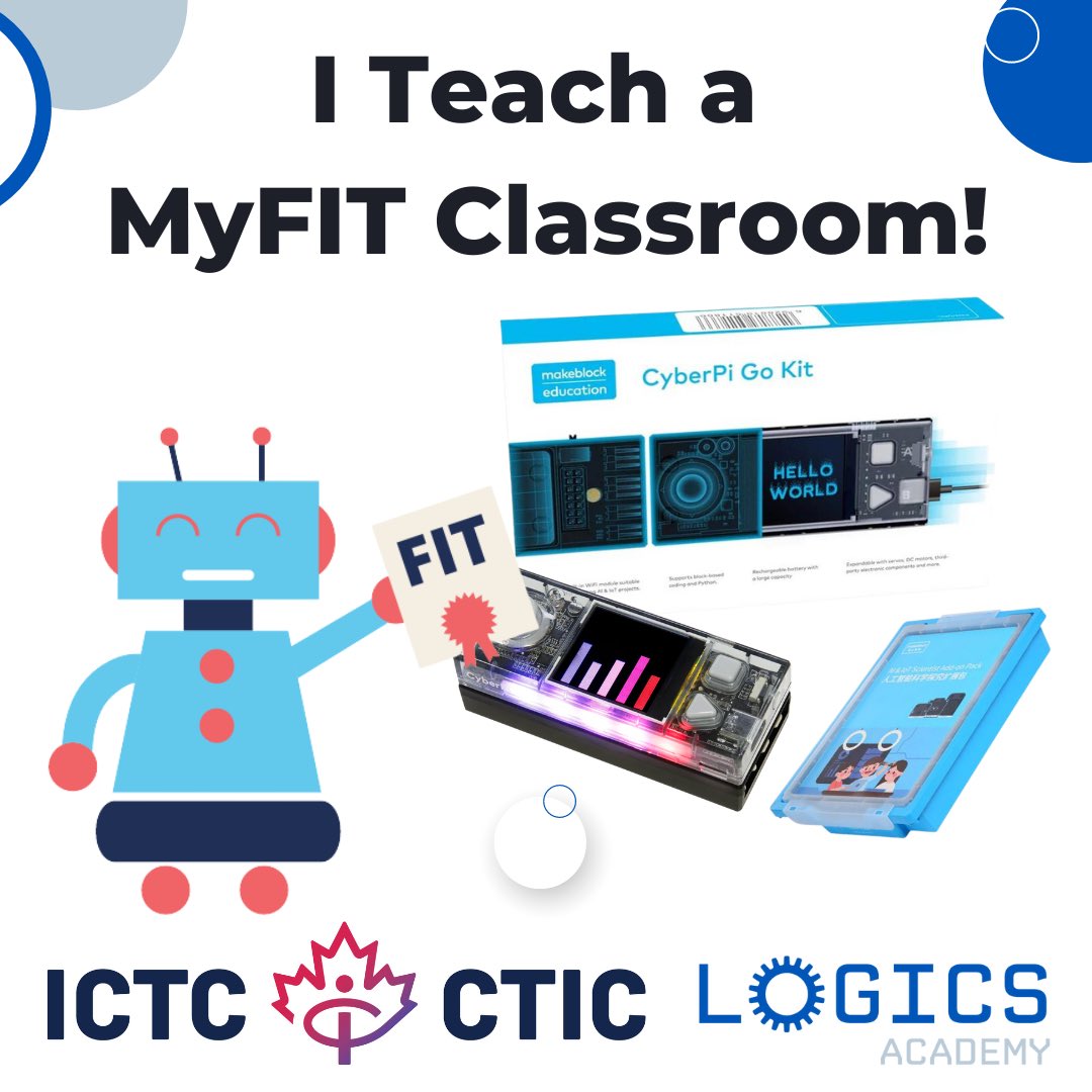 BBTNB's tweet photo. Incredibly excited to share that I'm part of @ICTC_CTIC's MyFIT program delivered by @LogicsAcademy this cohort! Looking forward to teaching a #MyFIT classroom and offering coding & ICT opportunities using CyberPi that enhance my students' digital literacy skills! #NBED #STEM #AI https://t.co/PP0icEkBjW