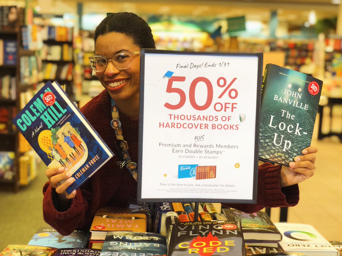 BNMorrowGA's tweet photo. It’s time for DOUBLE STAMPS! For a limited time, Rewards and Premium Members earn double stamps on every purchase! Plus, we’ve still got plenty of hardcover books 50% off! Not a member? A bookseller can sign you up today! https://t.co/bTq40TxPvs