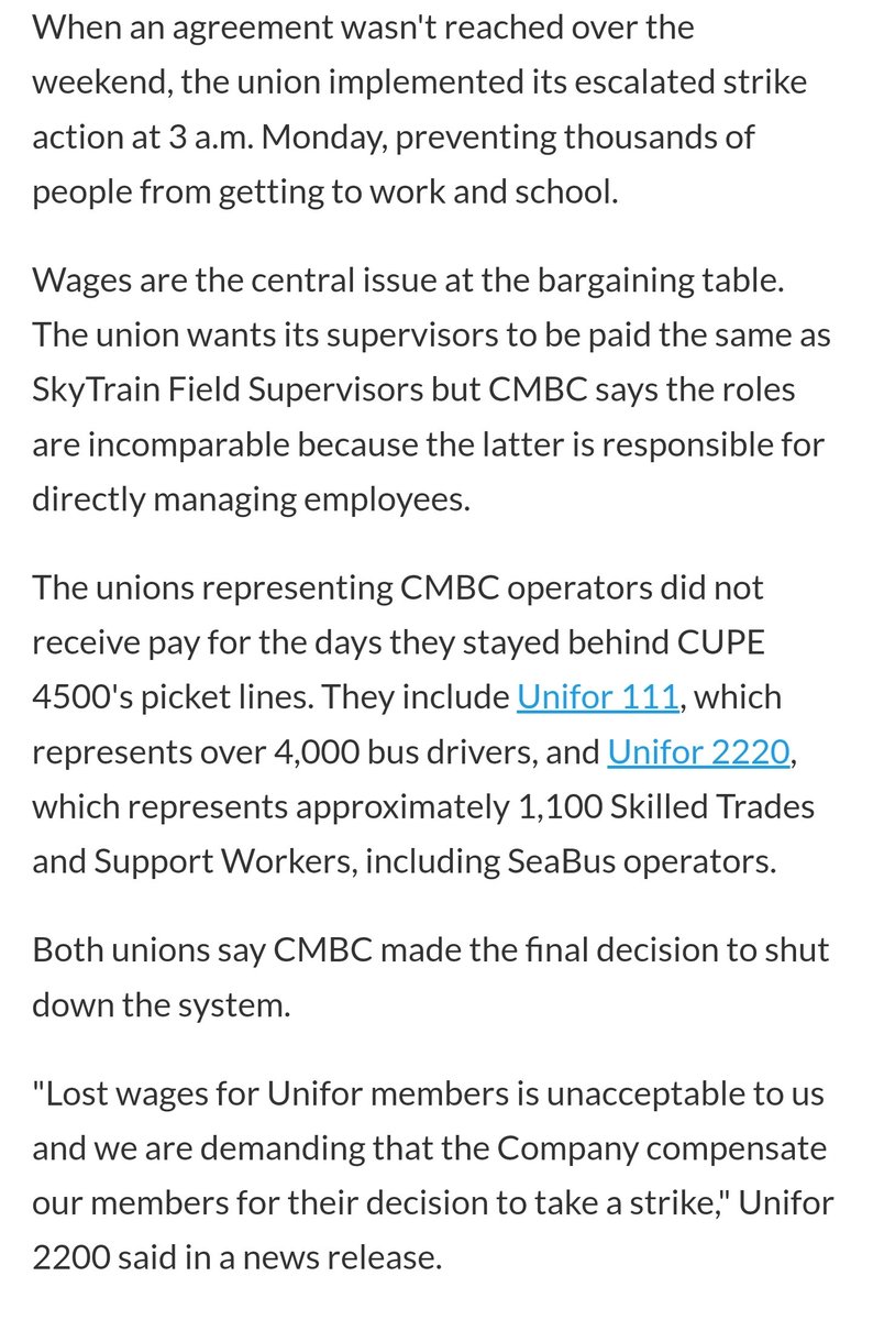 VI3RUN0's tweet image. @TransLink @111unifor and #CMBC best believe that affecting 25% of residents who make 1/3 the salary of these union employees is going to cause for chaos and retaliation. If there is another disruption to service people will lose their jobs, we can&apos;t all afford taxis and Ubers!