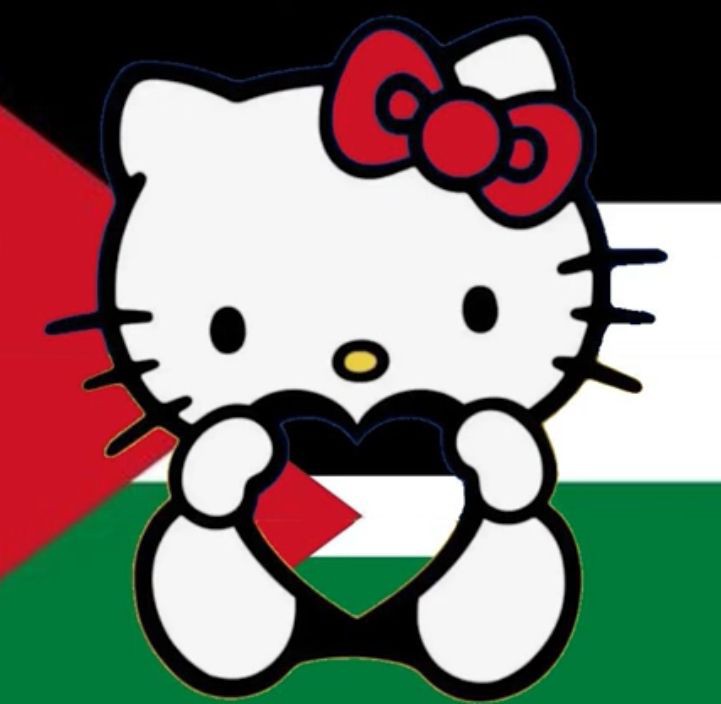 Hello Kitty would NEVER support a genocidal country!!! She supports humanity! Keep boycotting!! #FreePalestine