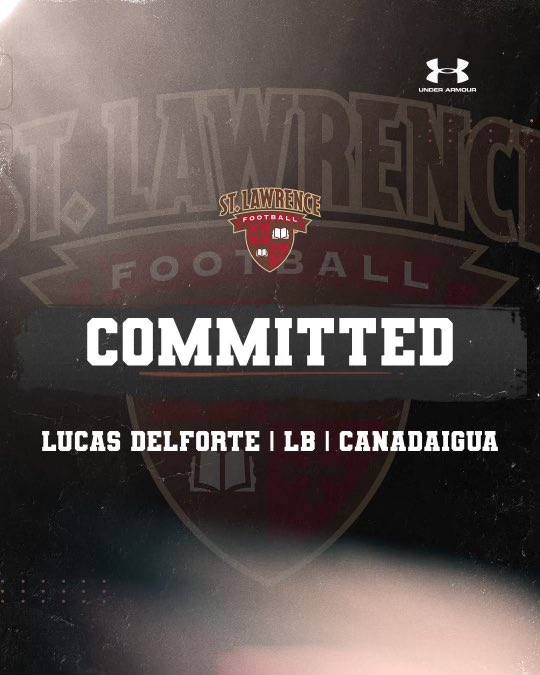 Lucas Delforte (@lucasdelforte) on Twitter photo I’m excited and grateful to announce my official commitment to further my academic and athletic career at St. Lawrence University. Thank you to my family, friends and Canandaigua Football. Looking forward to the next chapter <a href="/CoachAColeman/">Coach Austin Coleman</a> <a href="/SLUCoachPuck/">Dan Puckhaber</a> <a href="/CoachLeto54/">Mason Leto</a> <a href="/SLU_Football/">St.Lawrence Football</a> I’m excited and grateful to announce my official commitment to further my academic and athletic career at St. Lawrence University. Thank you to my family, friends and Canandaigua Football. Looking forward to the next chapter <a href="/CoachAColeman/">Coach Austin Coleman</a> <a href="/SLUCoachPuck/">Dan Puckhaber</a> <a href="/CoachLeto54/">Mason Leto</a> <a href="/SLU_Football/">St.Lawrence Football</a>