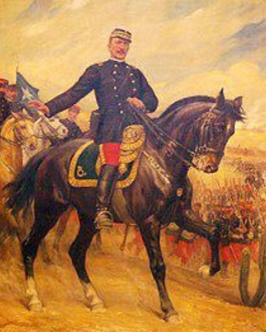 "El Caliboro (Hueso Fresco del Mapudungun) caballo del General Baquedano.
Era un tordillo moro, gran caballo de silla, altivo, duro de rienda, bravo y atrevido como pocos, más de una vez se cargó al freno llevando a su dueño sobre sí'.
#DevuelvanABaquedano 
#QueVuelvaBaquedano