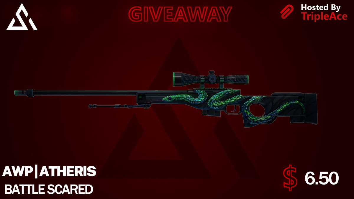 TripleAceYT's tweet photo. 🐍 GIVEAWAY FOR AWP | ATHERIS 🐍

- Follow me  @TripleAceYT
- retweet
- Tag a friend
 
Roll in 3 days.
#freeskins #csgskinsgiveaway #csgoskinsfree #giveaway #airdrop #csgocases #csgocase #csgoesport #skins #csgoskins #CS2 #CS2Giveaway #CS2Giveaways https://t.co/6ag8cVoSI2