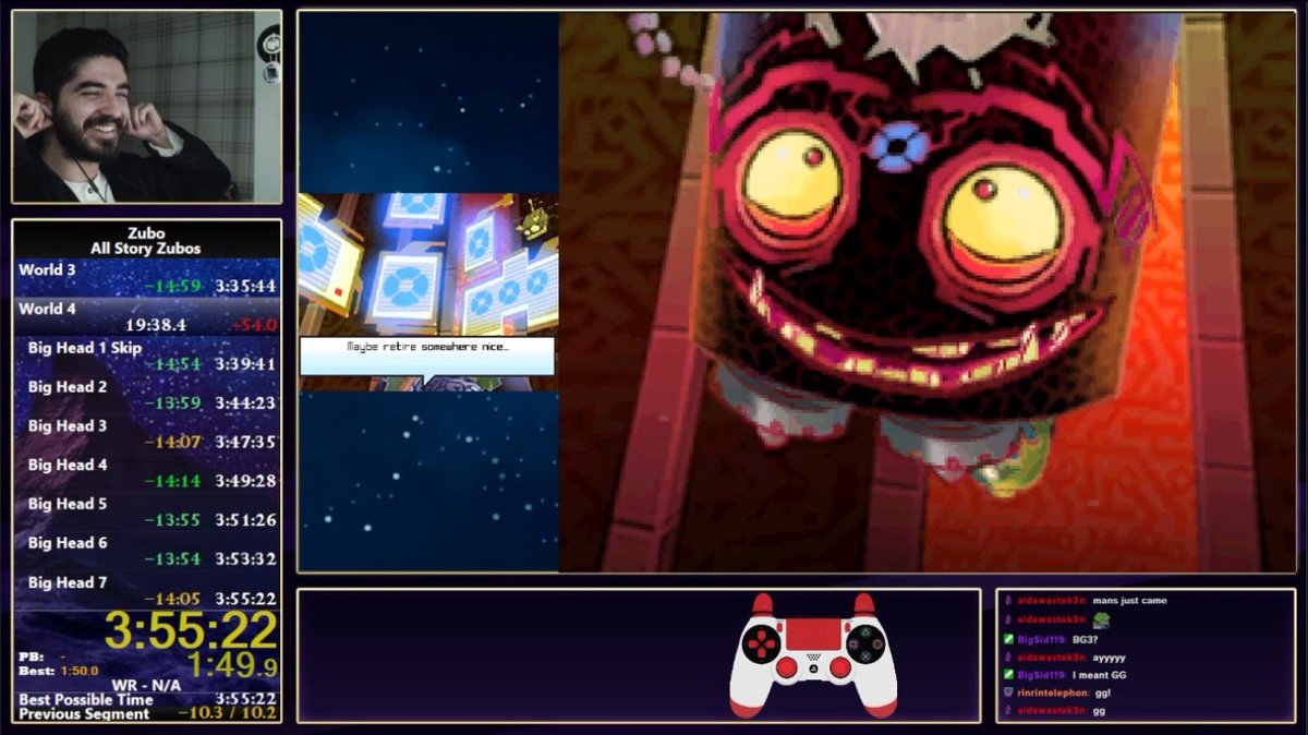 speedrunning is pretty cool. New WR in Zubo, wasn't hard but was a great run to ease me back into things. Might try to get back into speedrunning stuff slowly, but we'll see what the future holds, for now, we stay winning. GGs
