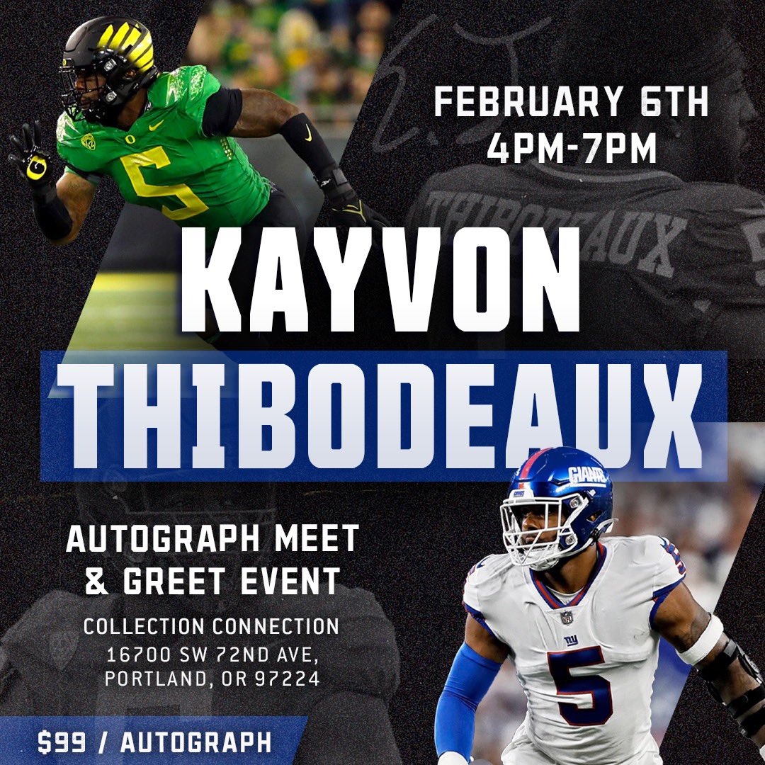 CollConnFraming's tweet photo. Mark your calendars to stop by Collection Connection on February 6th from 4pm-7pm and meet Kayvon Thibodeaux! https://t.co/Ej2d3wpUIV