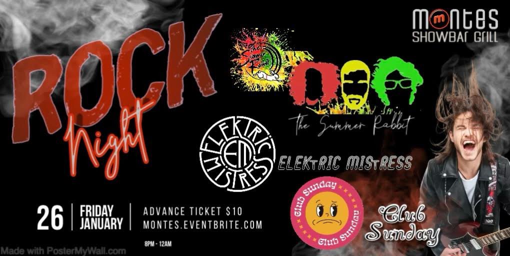 Tomorrow night at Monte’s 🤘🏻