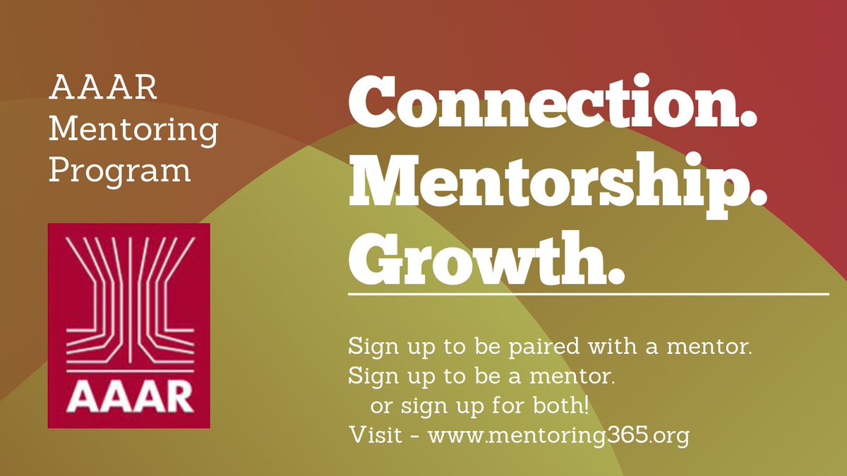 ▶️ Become a part of the #AAAR mentoring program! ✍️ Sign up today to be paired with a mentor, become a mentor, or try both! Visit brnw.ch/21wGp27 to start your journey in building life-long connections and growth opportunities.