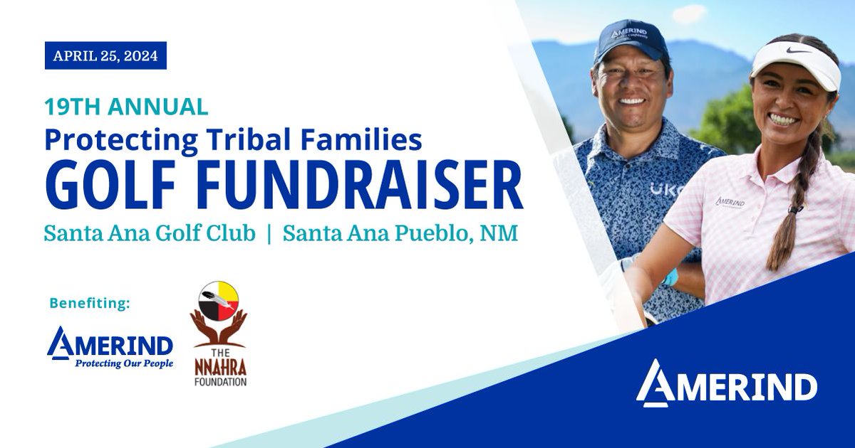 nnahra's tweet photo. Join us & Amerind on April 25th for the 19th Tribal Families Golf Fundraiser at Santa Ana Golf Course! ποΈββοΈ Support a great cause! Sign up or sponsor π https://t.co/JmsbGKwcMU #AMERIND #NNAHRA #GolfForGood #GolfTournament β³ Let's make a difference together! https://t.co/kAMITJsrRV