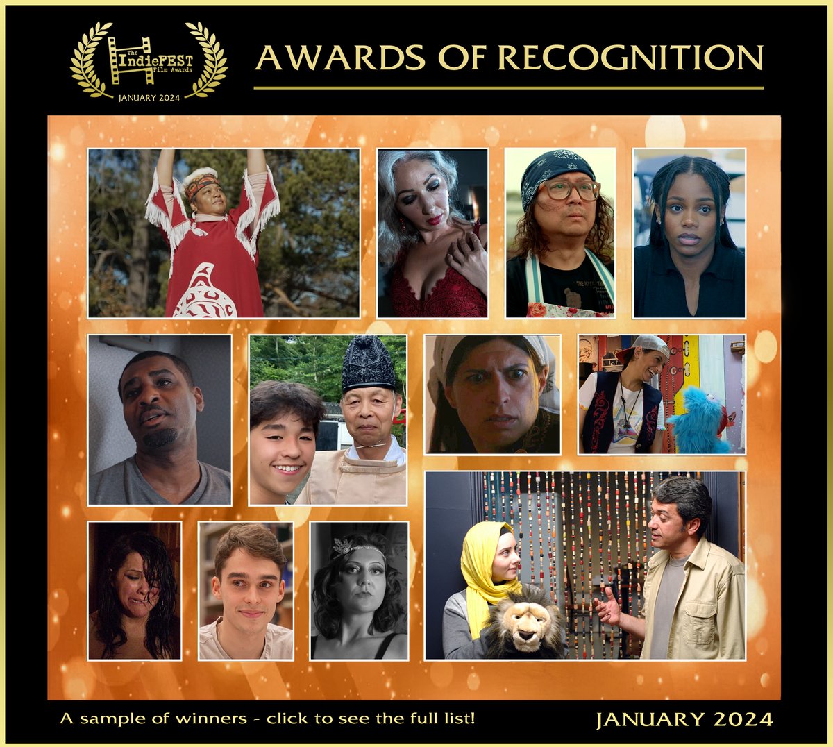 Congratulations to the AWARD OF RECOGNITION winners! Hailing from all corners of the globe this group delivered films that showcased their work across all forms and genres. From comedies to docs this group brought it all. See all the winners here: theindiefest.com/award-of-recog…