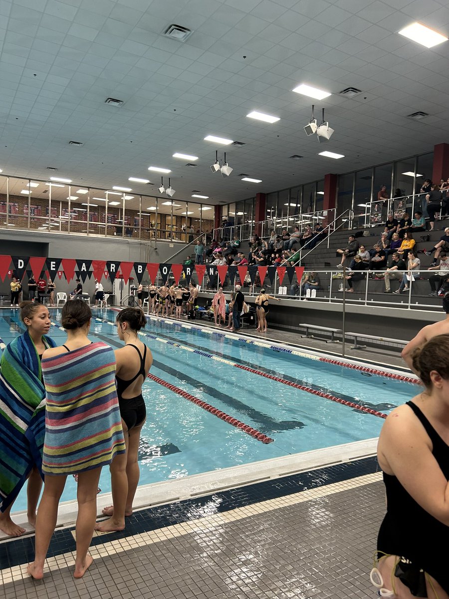 Swim meet night at South Dearborn HS vs Taylor! The score is tight at the 50 free break! Finish strong Aquacat <a href="/demcatsdoe/">Harrison Wildcats</a> <a href="/WHHHSAquaCats/">HarrisonSwimming</a> <a href="/HarrisonWildcat/">Harrison High School</a>