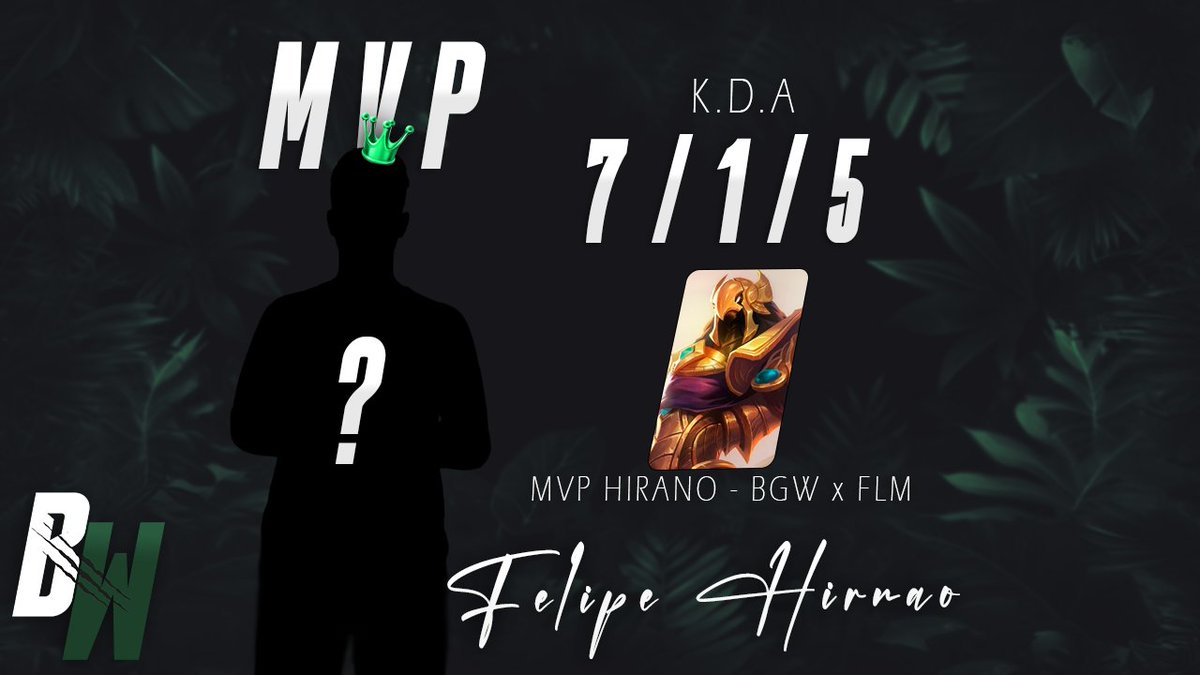 O MVP da partida vai para ele, @efcyfps a máquina, o faraó! Parabéns pelo desempenho excepcional! #GoBGW