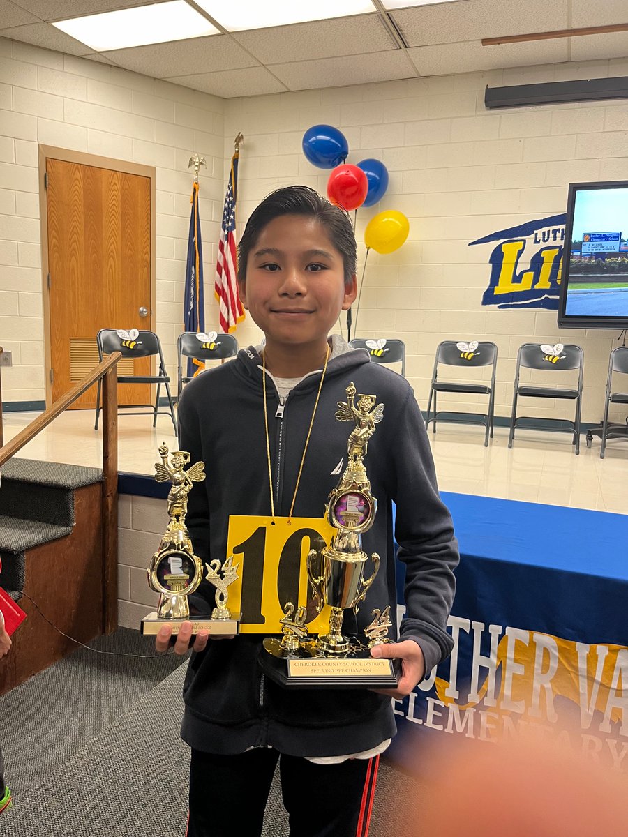 Congratulations to our district spelling bee winner! <a href="/CCSchools_SC/">Cherokee Cty Schools</a>