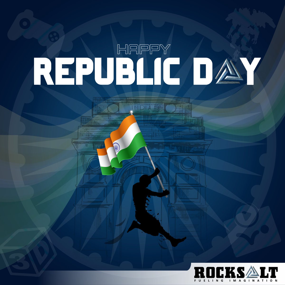 Let’s celebrate the freedom of expression and the spirit of artistic creation on this special day! Happy Republic Day!

#republicday #26Jan #happyrepublicday #tricolour #india #RocksaltInteractive #Rocksalt #2Dart #3Dart #gameart