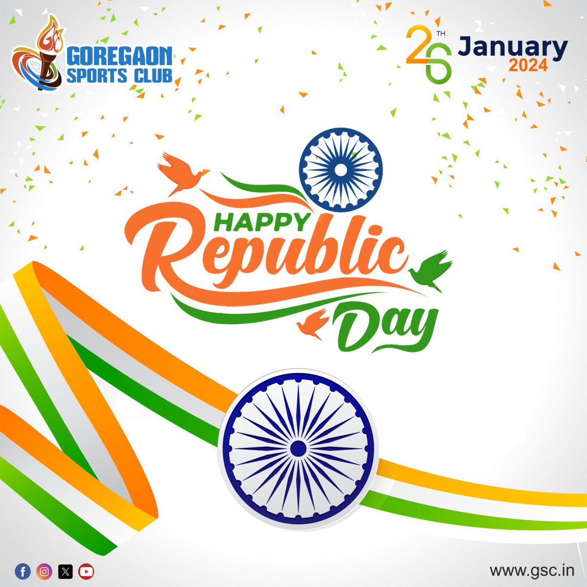 GSC wishes everyone Happy Republic Day!
Lets honour 75 years of progressive India.
.
.
.
#GSC #RepublicDay #seventyfiveyears #NationalDay #GSCCelebrates #India