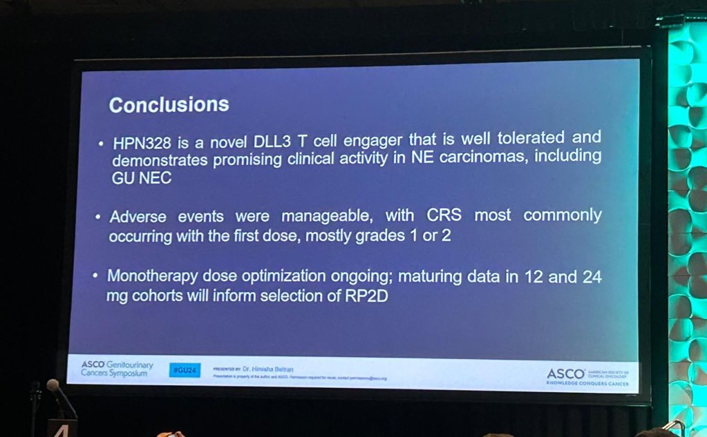 Our very own, trailblazer @mishabeltran presents promising results in NEPC leveraging DLL3 expression and the immune microenvironment! @ASCO @DanaFarber_GU @OncLive @OncoAlert #GU24