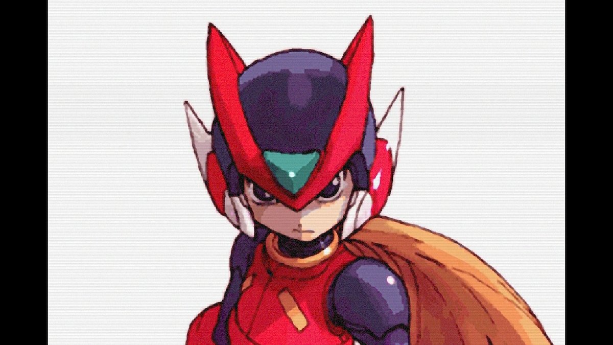 zero (mega man) 1boy male focus solo helmet android upper body looking at viewer  illustration images