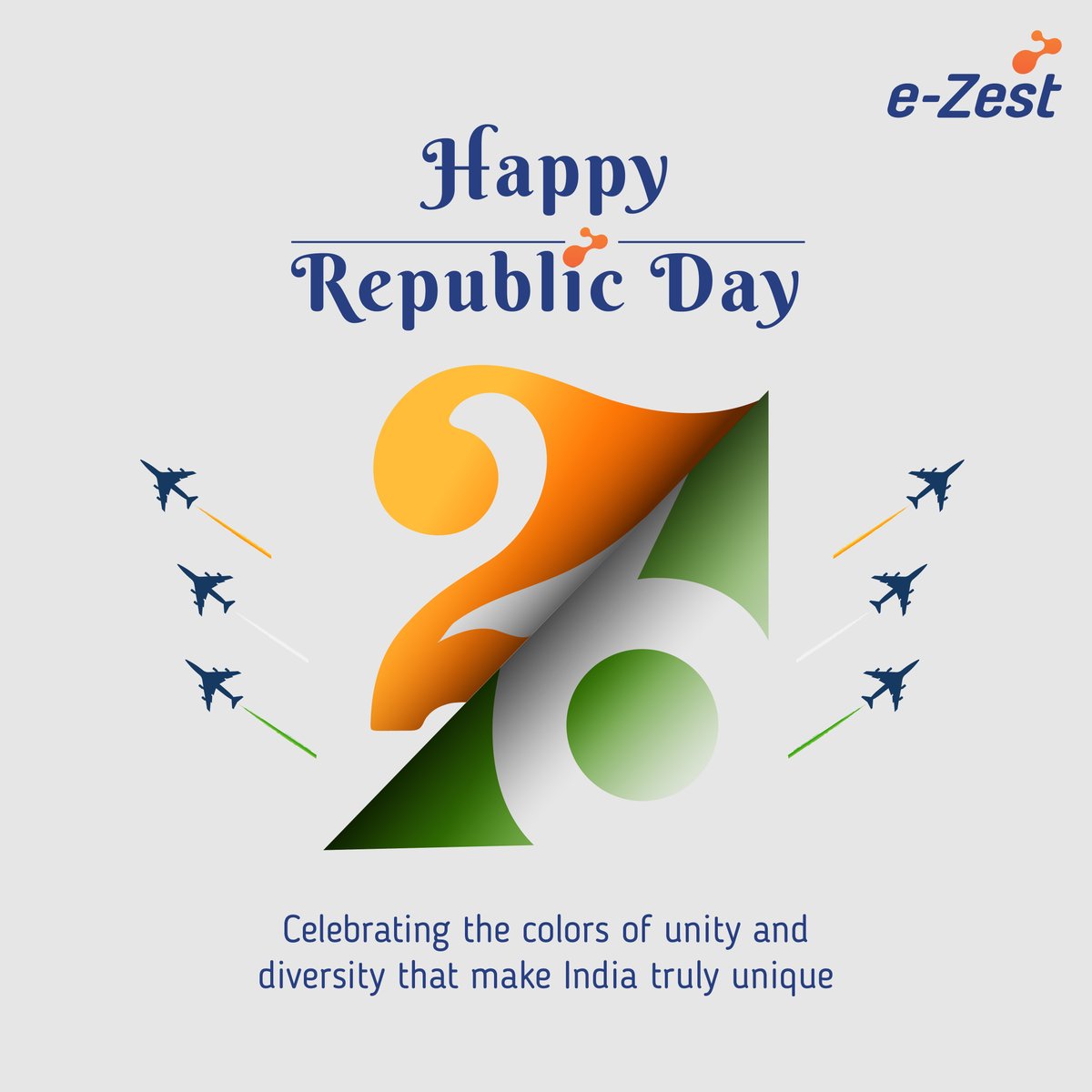 Celebrating the spirit of unity, freedom, and innovation this Republic Day! #HappyRepublicDay #eZest
