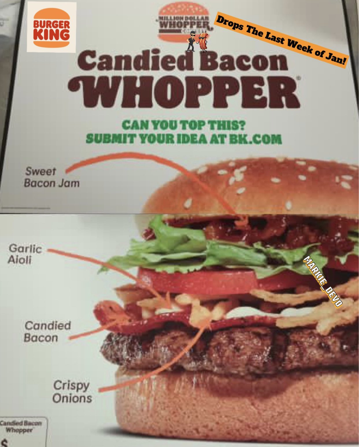 Markie Devo on X: The NEW Burger King Candied Bacon Whopper