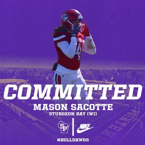 Committed💜💛 #rolldawgs 
@CoachVenne @coach_bocanegra @UWSPFootball