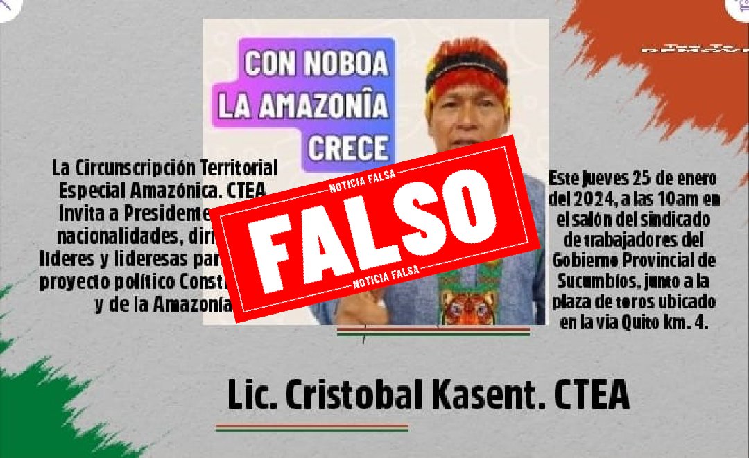Aclaramos a nuestra comunidad que la Secretaría Técnica de la Amazonía, se deslinda de cualquier tipo de convocatoria y participación no oficial, realizada a los hermanos de las nacionalidades. 1/3

#TransformandoLaAmazonía
#ElNuevoEcuador