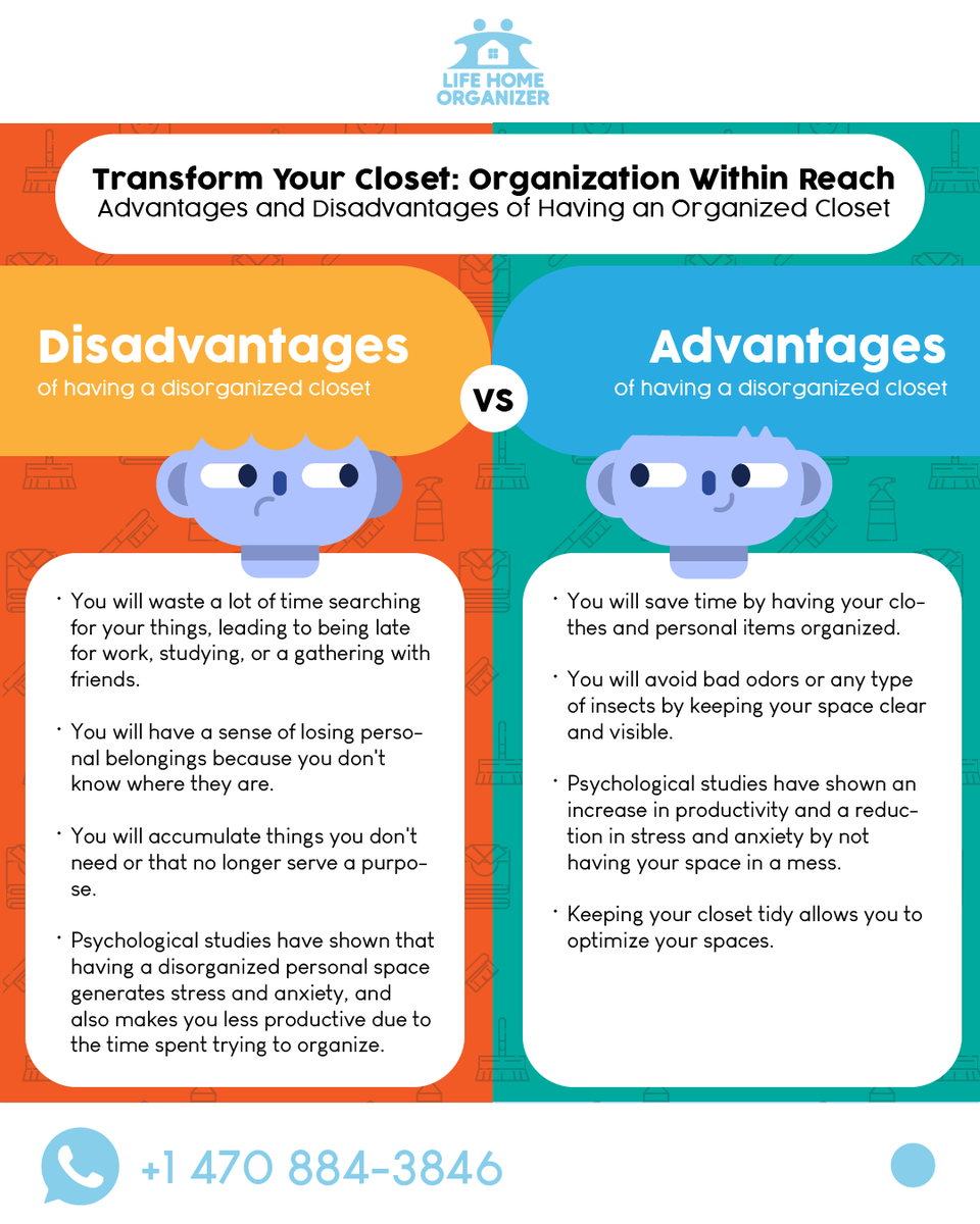 LifeHomeOr's tweet image. Discover the numerous benefits of keeping your closet organized and your spaces in order👕👔🥾🕶️

Schedule an appointment with us and have your spaces in harmony📱