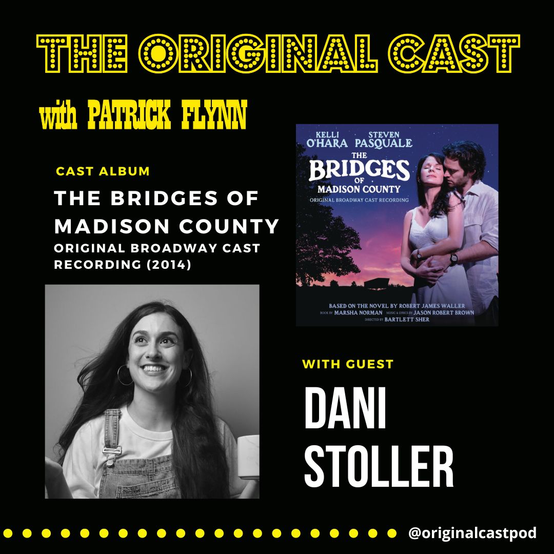 OriginalCastPod's tweet image. NEW EPISODE 🔊 

🎶:  Bridges of Madison County (2014)
🎙️:  Dani Stoller -  a Helen Hayes Award-winning playwright and actor who is bring us this JRB musical by way of a Clint Eastwood movie by way of a 90s romance novel.

Link to podcast: linktr.ee/originalcastpod