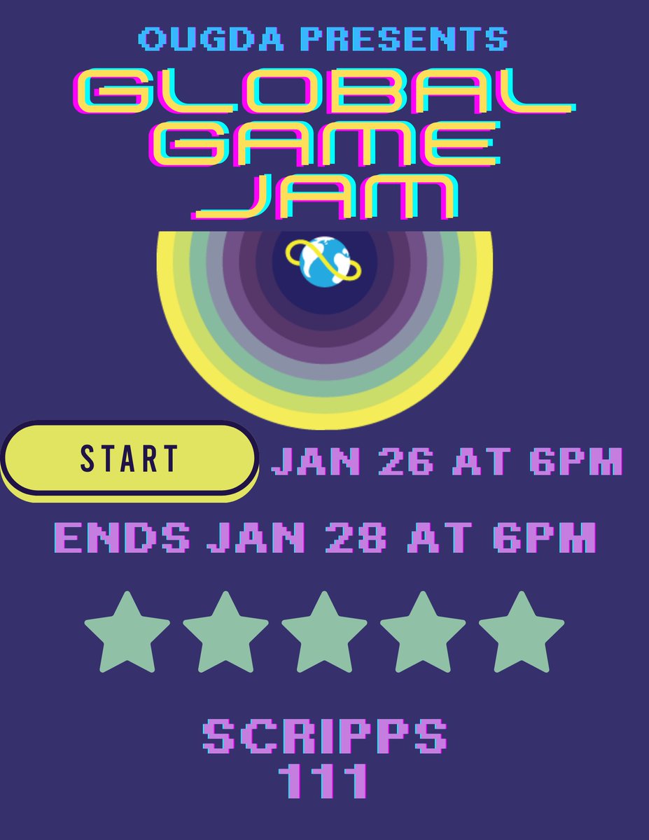 OhioUGDA's tweet image. Join us Friday at 6 PM to kick off the Global Game Jam!