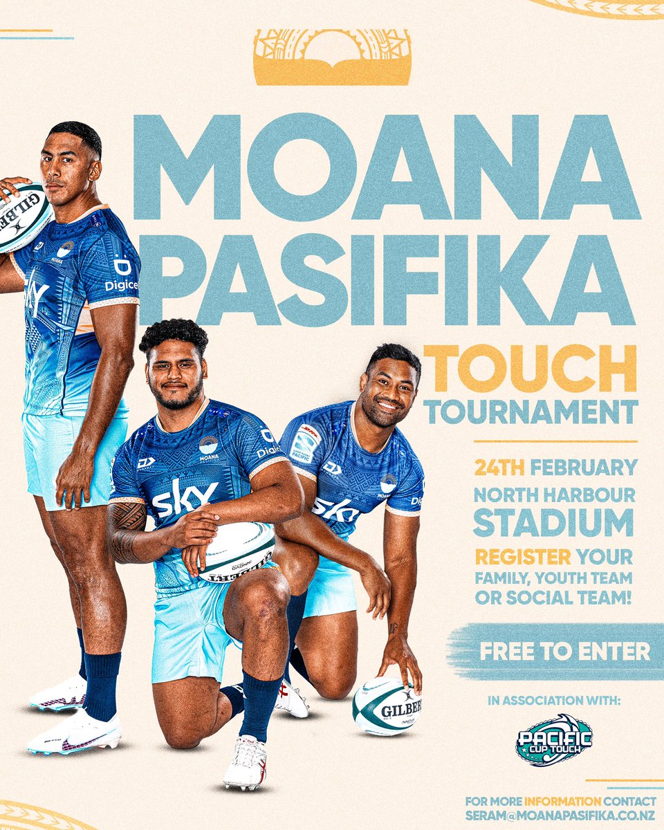 Join us on February 24th at our first EVER Moana Pasifika touch tournament 🏉🔥 Register your team now at - activation.campaignware.com/#b74b2944-eaec… 👀