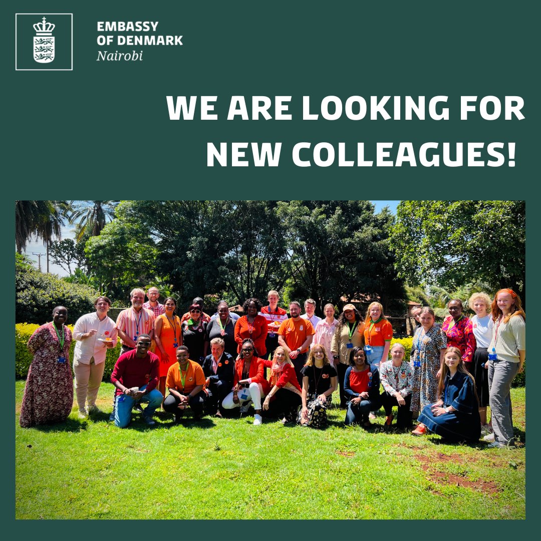 We are hiring! We currently have to open vacancies at the Embassy 🇩🇰🇰🇪 We are looking for: ➡️A Commercial Advisor for our Trade team 💼 ➡️A Visa Officer for our Visa Team (Schengen Citizens only) 📑 Read more and how apply: kenya.um.dk/en/about-us/va… Deadline: Feb. 14, 2024