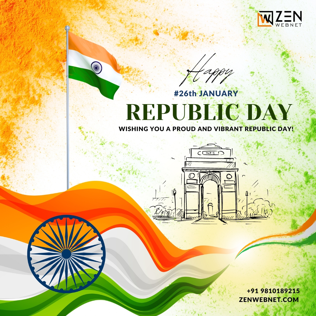 ZenWebnet's tweet photo. Saluting the colors of our flag, and embracing the spirit of unity and diversity. Happy Republic Day!

#RepublicDay2024 #ProudIndian #JaiHind #democracy #freedom #vandematram #indianrepublicday #SaluteToTheNation #republicdaycelebration #zenwebnet https://t.co/pZY2nFyhVo