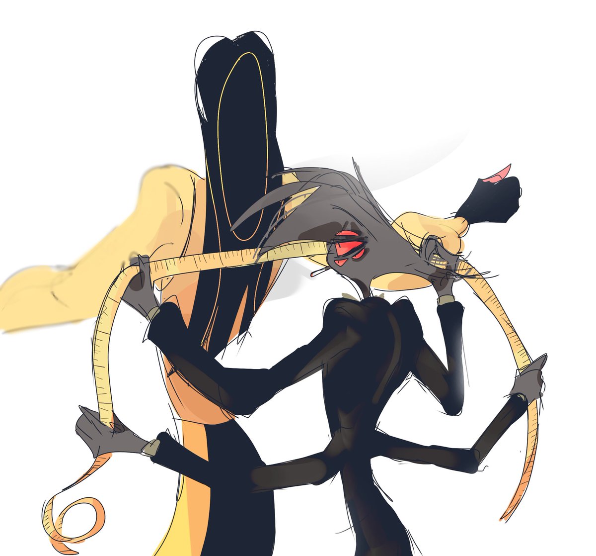 며칠전에 그린거 #HazbinHotel #HazbinHotelFanart #SirPentious #Arackniss #PentNiss