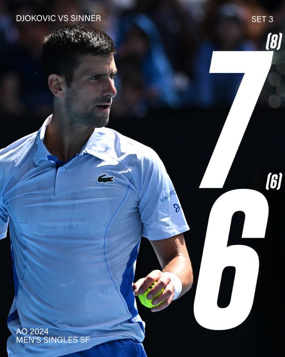 game is not over yet. Saving matchpoint to taking setpoint. #AustralianOpen2024 #Djokovic