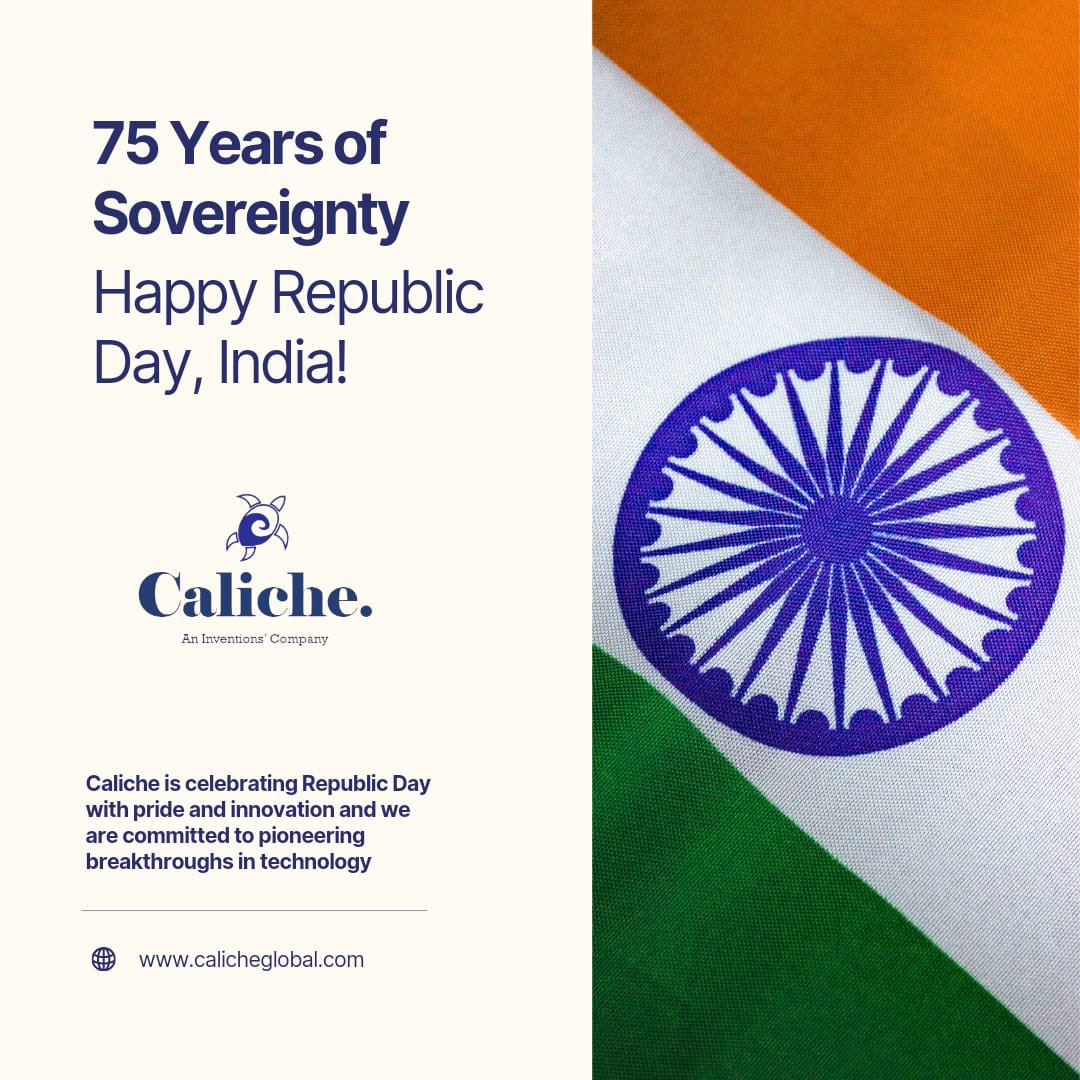🇮🇳 Celebrating Republic Day at Caliche with pride and innovation! 

Here’s to a future where technology drives progress and prosperity for all🚀 

#RepublicDay2024 #Innovation #TechForProgress