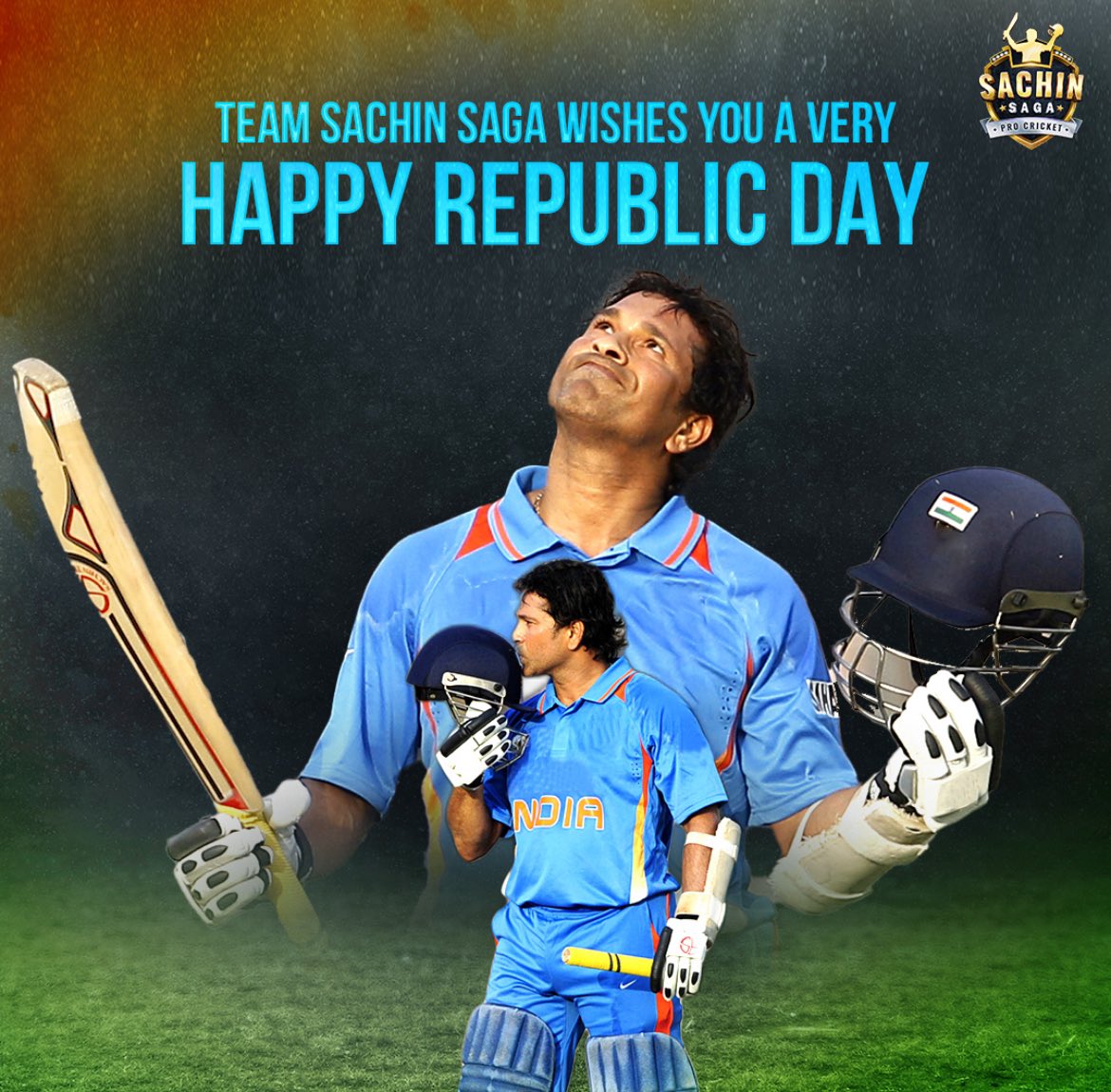 Diving into the spirit of unity like a perfect cover drive. 🏏🇮🇳 Happy Republic Day, where the pitch meets patriotism!

#ItsPROtime #RepublicDay #HappyRepublicDay #SachinSagaProCricket