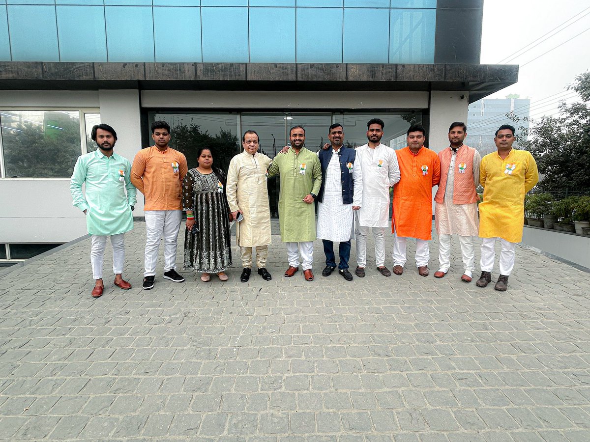 RevayuEnergy's tweet photo. Revayu team proudly celebrates the 75th Republic Day, embodying the spirit of unity, innovation, and progress. Together, we strive for a sustainable future and contribute to the growth of our great nation.

 #RepublicDay2024 #RevayuTeam 🇮🇳 https://t.co/9Q5ot6mIdb