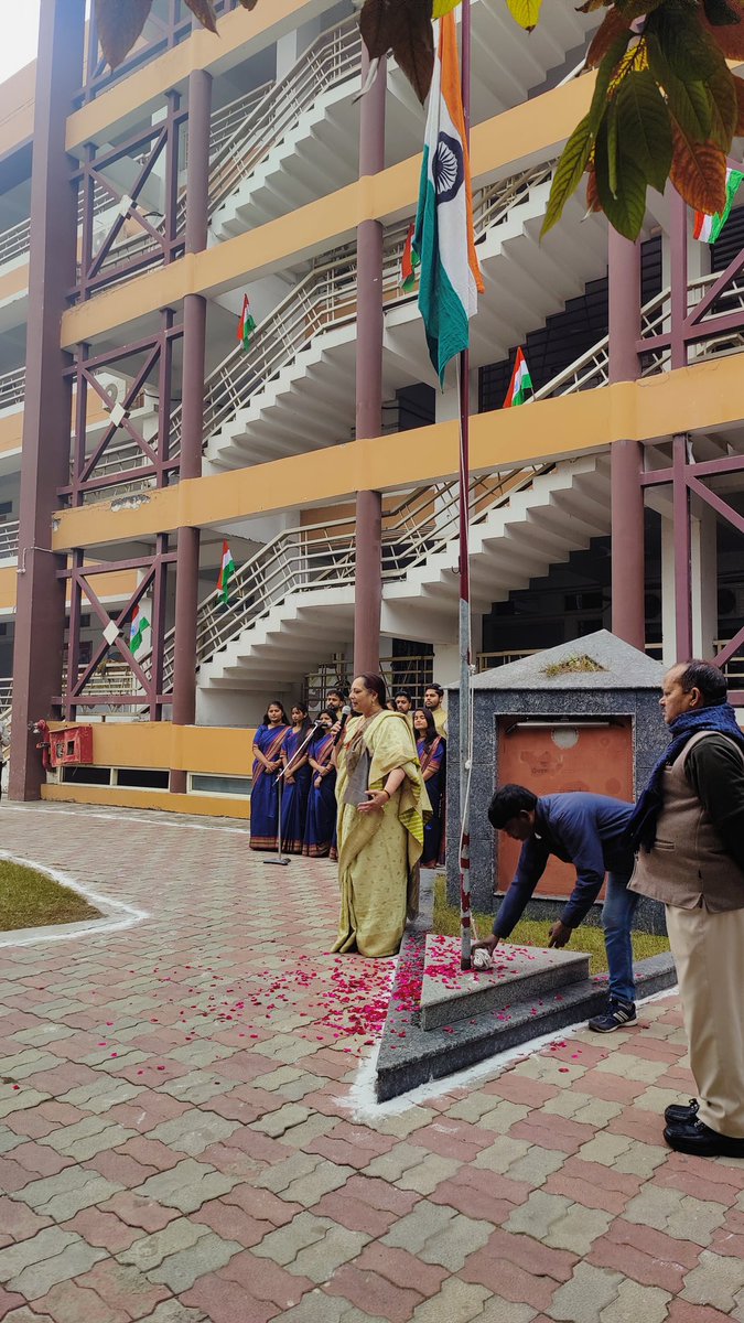 FoAPCenterNIC's tweet photo. 🇮🇳 Celebrating the 75th Republic Day at Faculty of Architecture &amp; Planning, AKTU Lucknow! 🏛️ Join us in honoring our nation's journey, fostering creativity, and shaping a vibrant future through architectural brilliance. 🎉 #RepublicDay2024 #AKTUArcCelebration #NEEVExhibition https://t.co/Grvaktd8x6