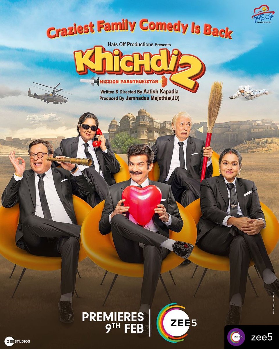 Parekh parivaar ke bade log are back with 2x the madness! 🤩
.
#Khichdi2 premieres on 9th February, only on #ZEE5
.
#OCDTimes #SupriyaPathak  #KirtiKulhari #RajivMehta #AnangDesai #VandanaPathak #AatishKapadia #FarahKhanKunder #AnantVidhaat #PareshGanatra #KikuSharda…