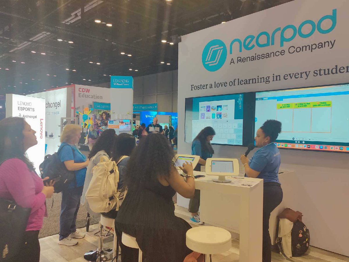 CitiCoach's tweet image. 🌟Started my Day 2 at #FETC witnessing Educators dive into #3DQuiltCodes &amp;amp; ended it with a @nearpod #DrawIt Demo &amp;amp; Disney #TimeToClimb trivia.

🫶🏽Bonus:  Meeting &amp;amp; connecting with @APSITdominique &amp;amp; @APSITtkrystle

💕Shoutout to @LottsOfEdTech for the pics at @Nearpod booth.