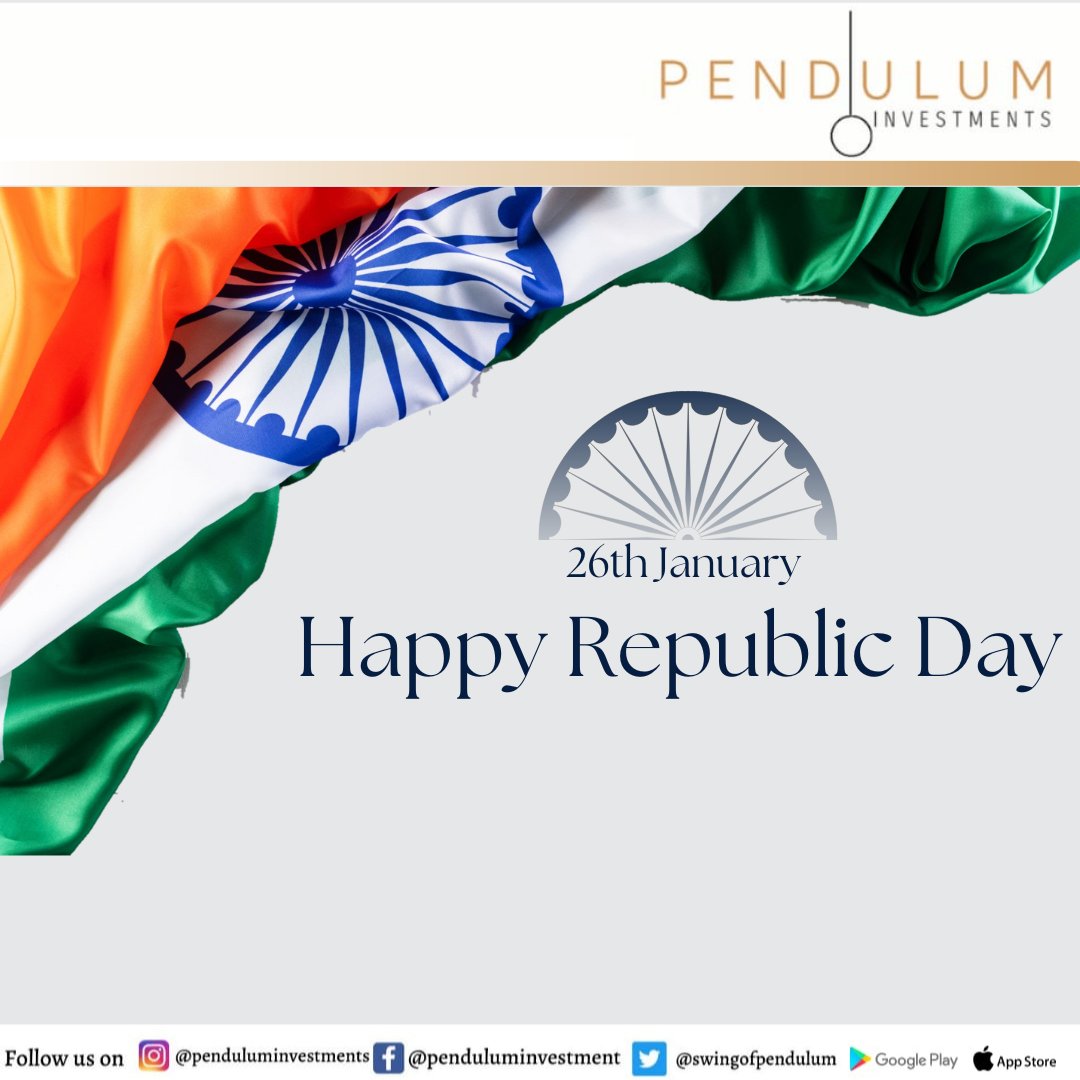 Happy Republic Day!
.
.
.
.
#republicdayindia #26thjanuaryrepublicday🇮🇳 #penduluminvestments #republicday #26thjanuary #26thjanuaryrepublicday