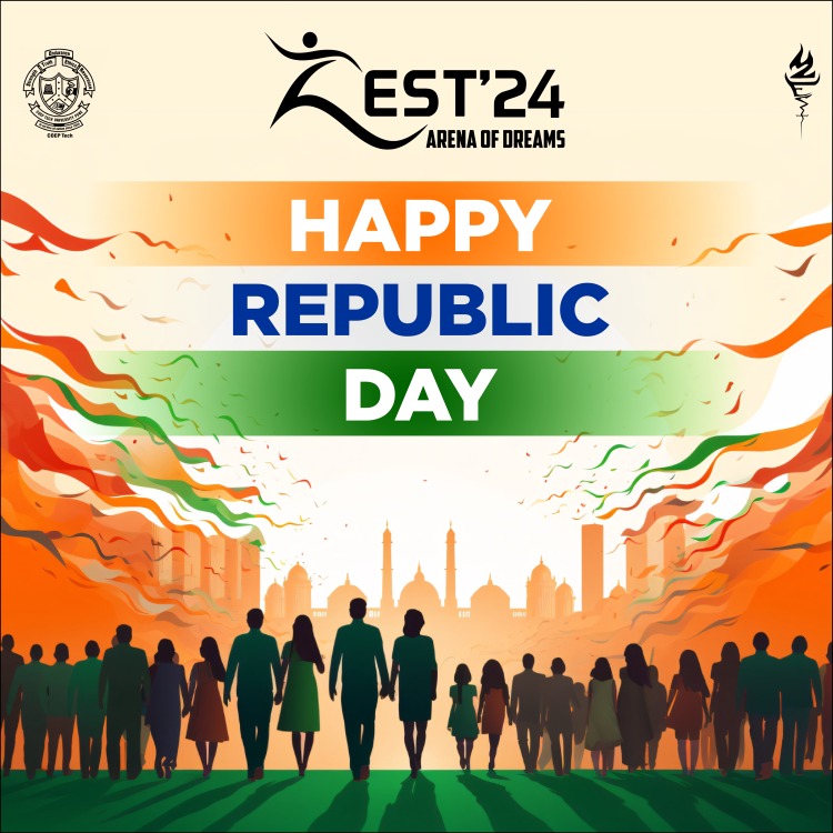 CoepZest24's tweet photo. COEP ZEST wishes everyone a proud and patriotic Republic Day!
On this Republic Day, let's not just celebrate the freedom we gained, but also cherish the responsibility it bestows upon us to uphold the values of democracy, equality, and justice. 🇮🇳❤️ https://t.co/oHBNPmiiKS