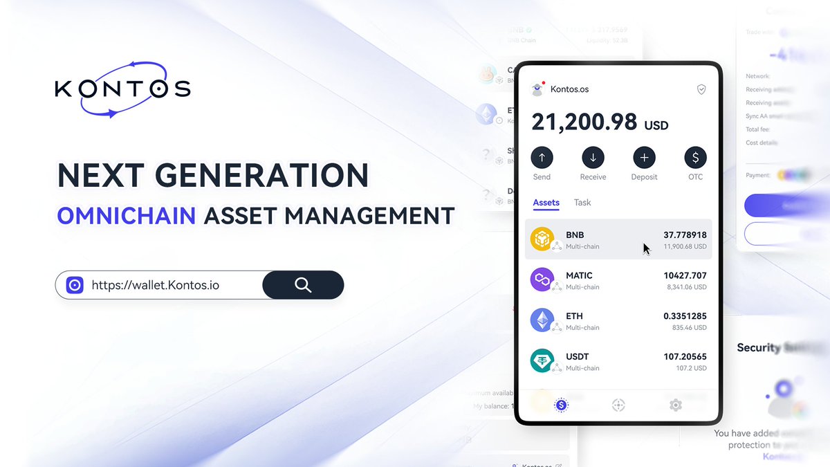 Unleash the power of the next generation omnichain asset management with #Kontos 🔑 Seamlessly navigate through various blockchains, effortlessly manage your assets, and experience a new era of crypto convenience. Revolutionize the way you handle your assets—this is #Kontos,