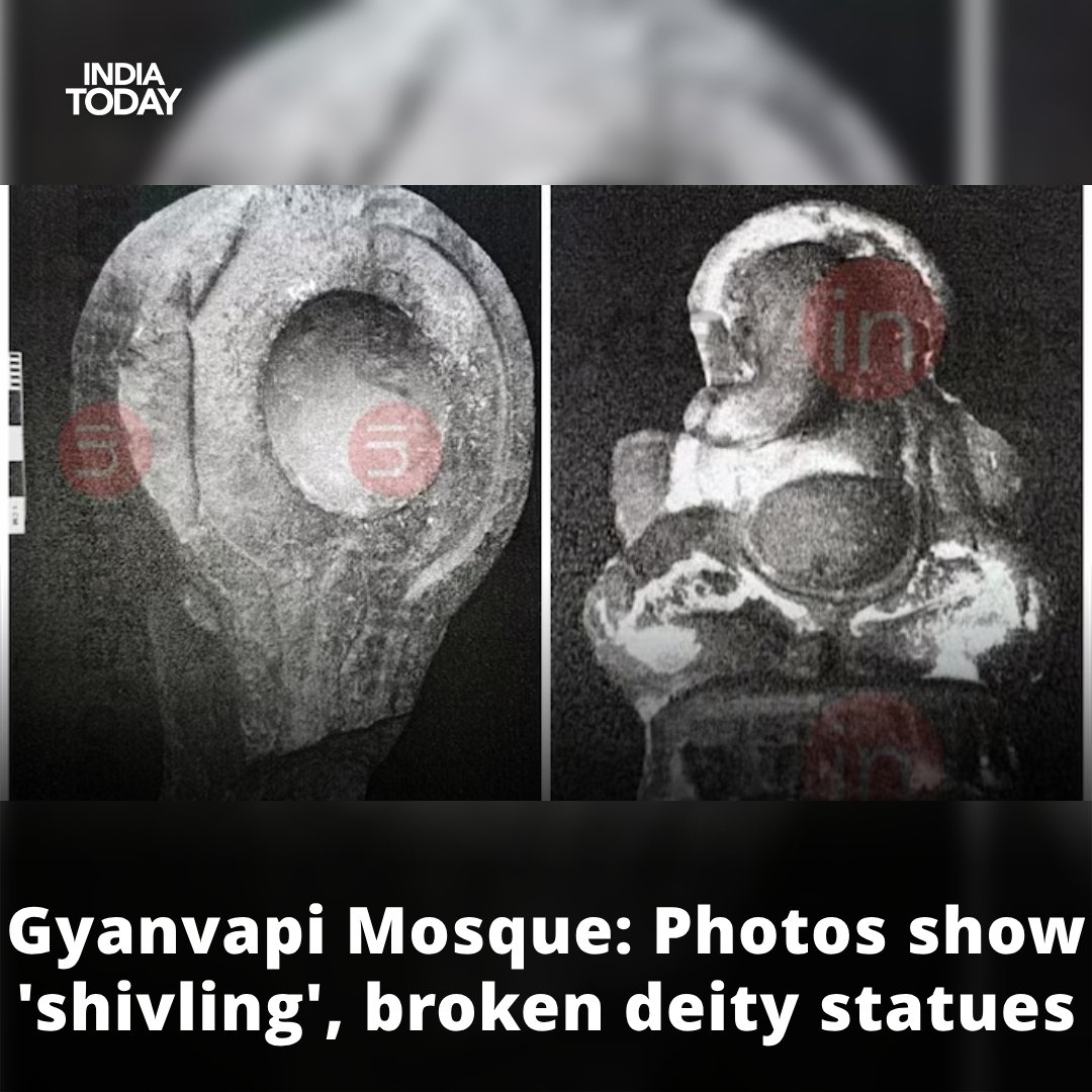 IndiaToday's tweet photo. #Exclusive: The Archaeological Survey of India (ASI) survey report of the Gyanvapi Mosque in Varanasi has ignited a fresh wave of controversy, with photos revealing fragments of what appear to be statues of Hindu deities and other iconography within the mosque complex.
India Today has exclusively accessed the survey report, which comprises many photos that show broken idols of Hindu deities like Hanuman, Ganesha, and Nandi. The photos also reveal the discovery of several yonipattas as well as a shiv linga with its bottom part or base missing.
Tap to read more: https://t.co/TdQj8lByHp
#ASI #ITPhotoblog #GyanvapiMosque #Varanasi